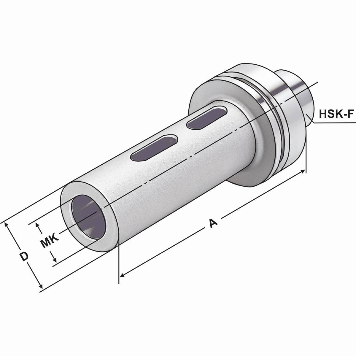 Zwischenhülsen HSK 63-3-140 DIN 69893 Form F