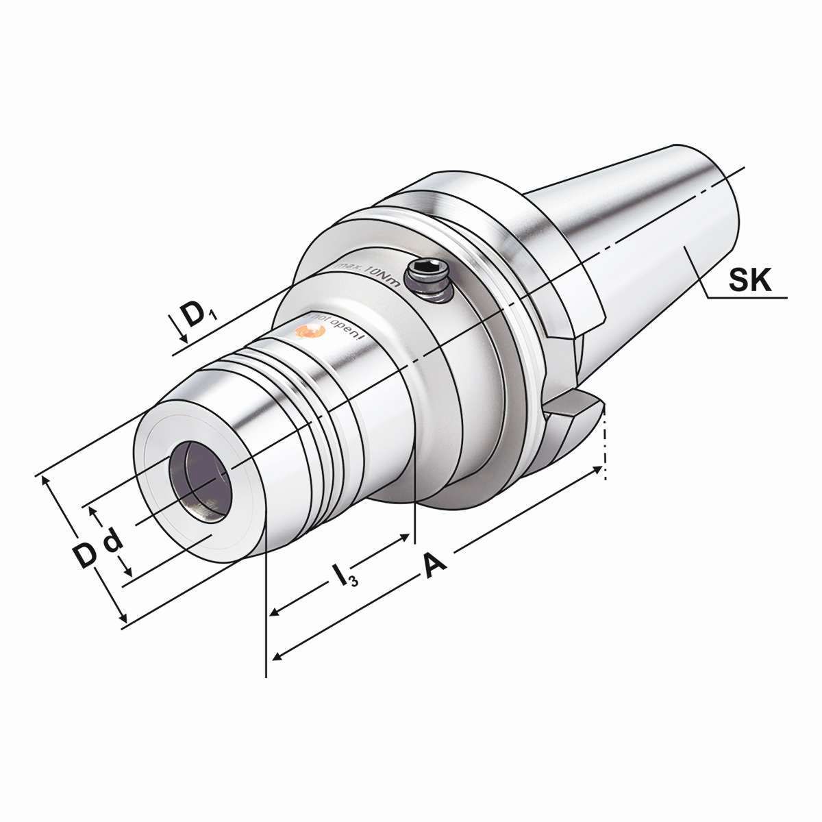 Hydro-Dehnspannfutter BT 30-10-64 JIS B 6339 (MAS-BT) AD