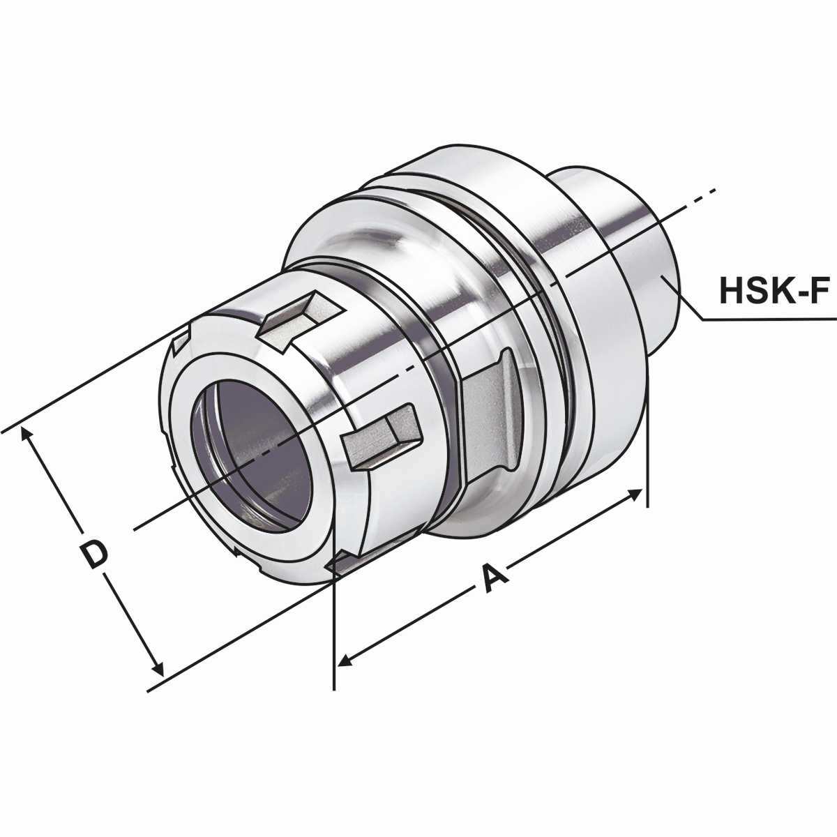 Spannfutter HSK 63-2/16-100 ER25 DIN 69893 Form F