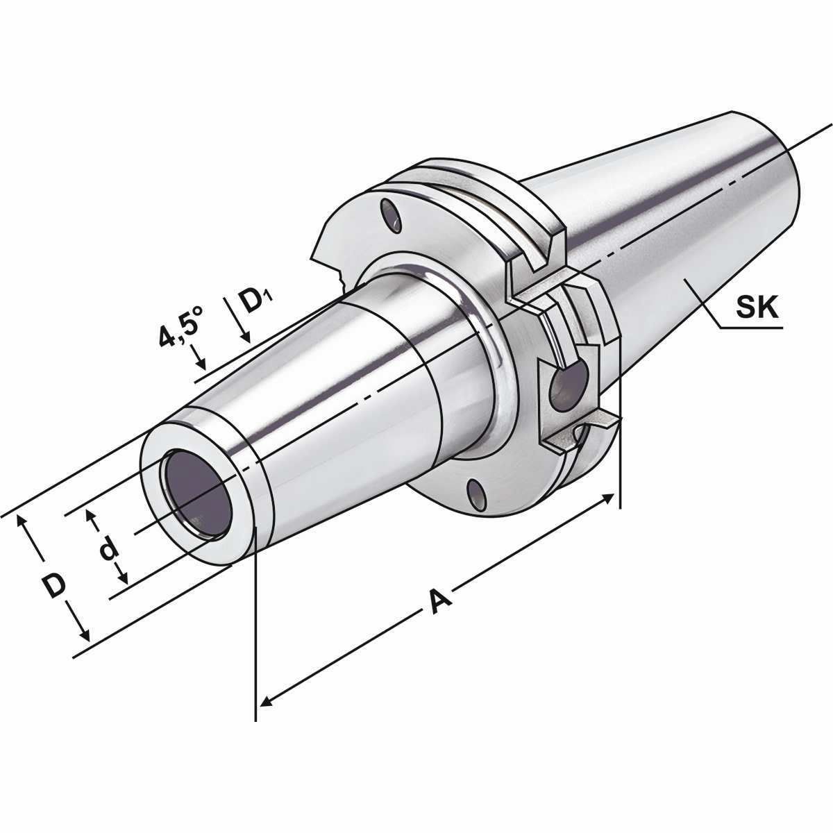 Schrumpffutter SK 40-05-80 DIN 69871 AD/B