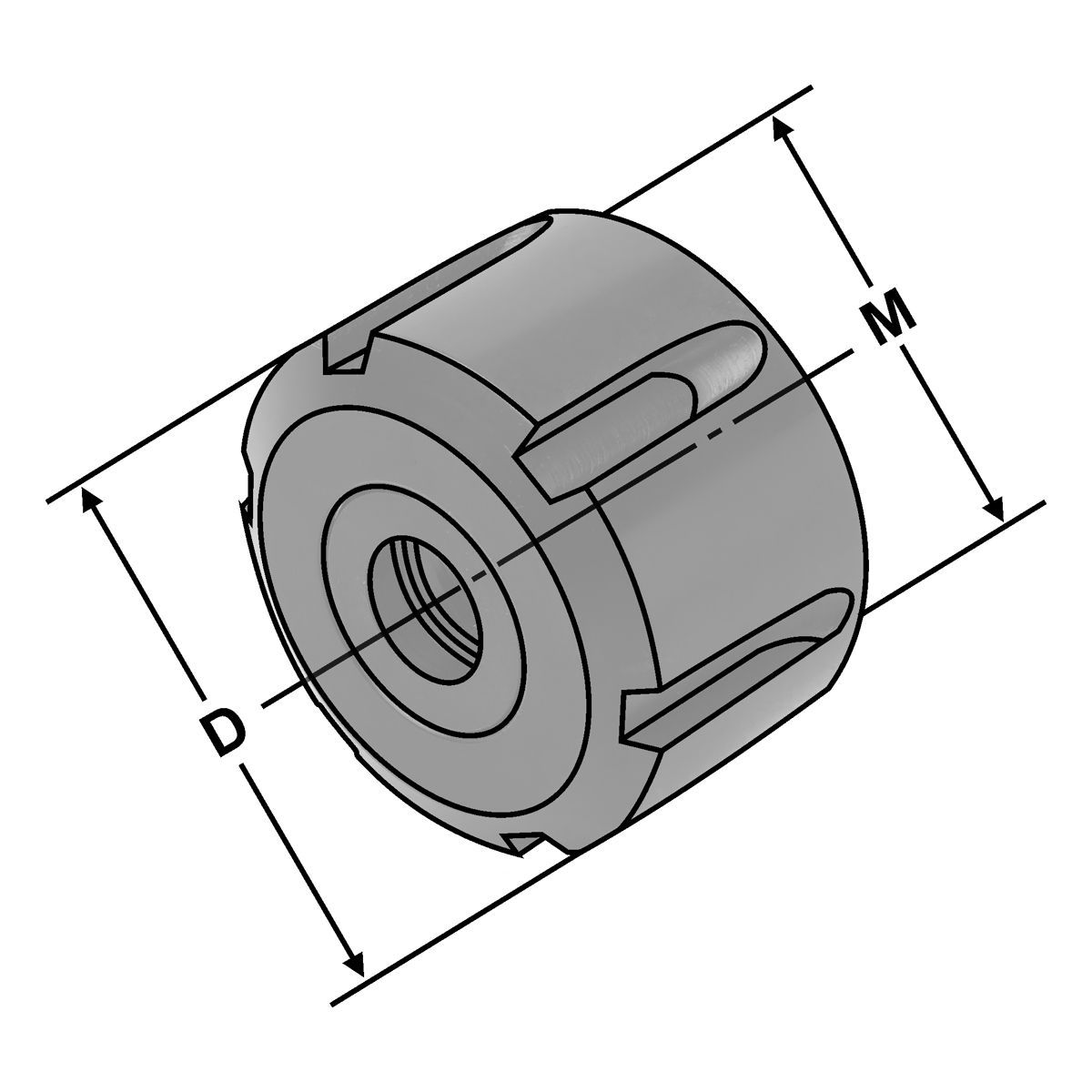 Spannmuttern ER16 | 1-10 |Mini| für Dichtscheiben DIN 6499 (ISO 15488)