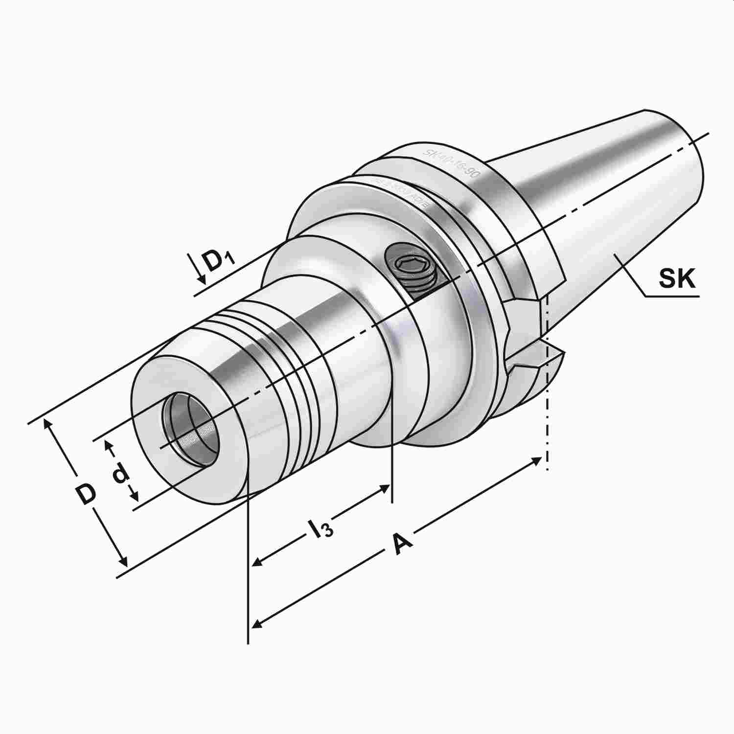 Hydro-Dehnspannfutter BT 40-08-150 JIS B 6339 (MAS-BT) AD