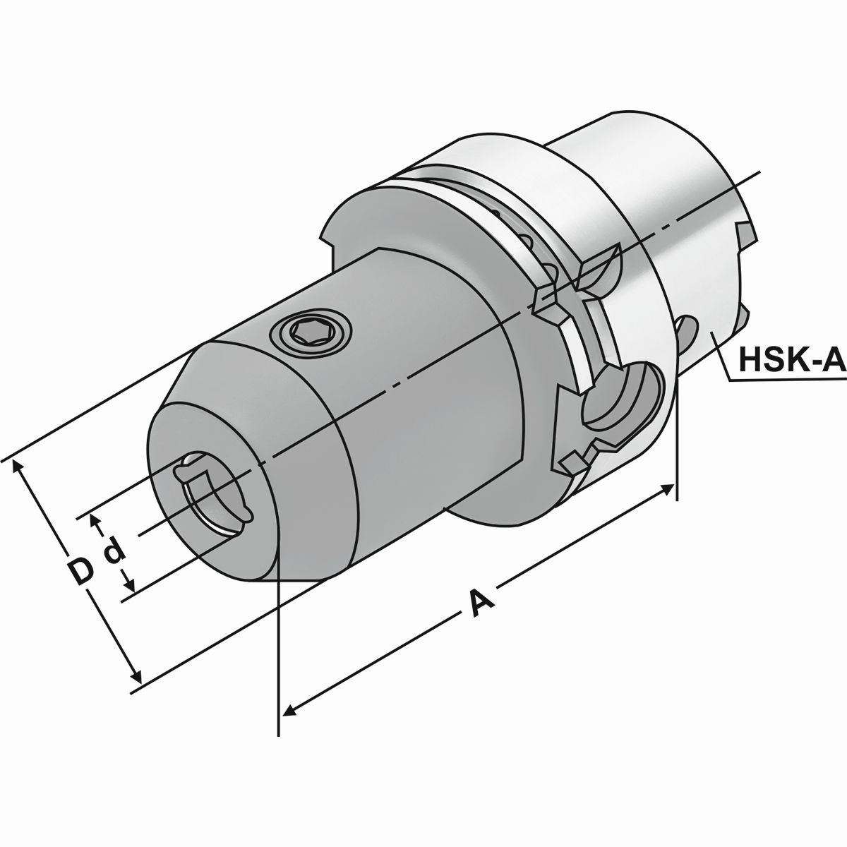 Fräseraufnahme HSK 63-14-80 mit Kühlkanälen