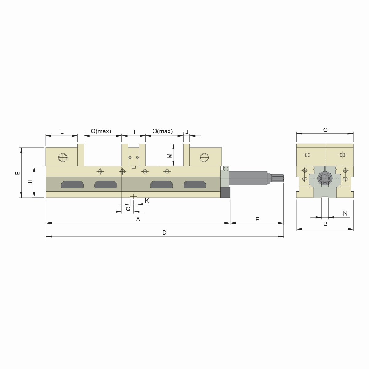 Doppelspannstock ALD-60G/HV mechanisch