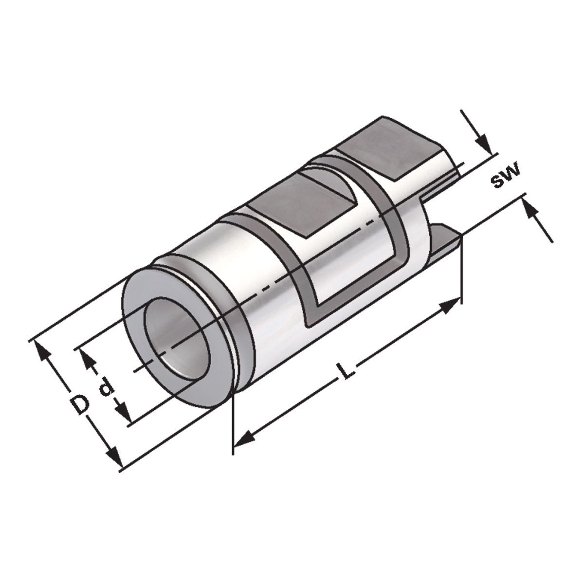 Gewindebohrer-Spannhülsen D=10 | 4,5 x 3,4