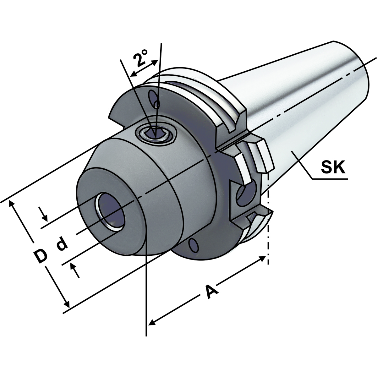 Whistle Notch SK 40-06-50 DIN 69871 AD/B