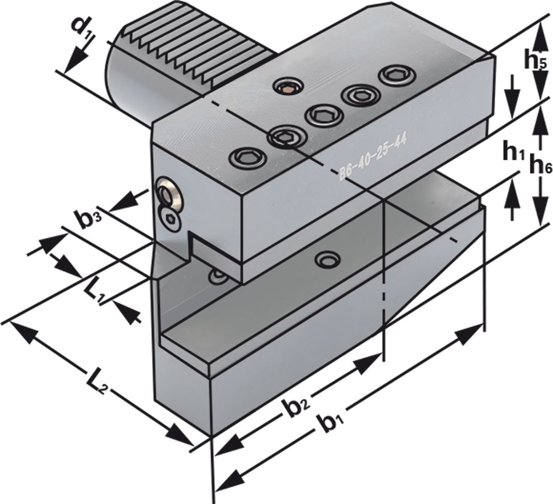 Radial-Werkzeughalter B6-30x20x40 DIN 69880 (ISO 10889)