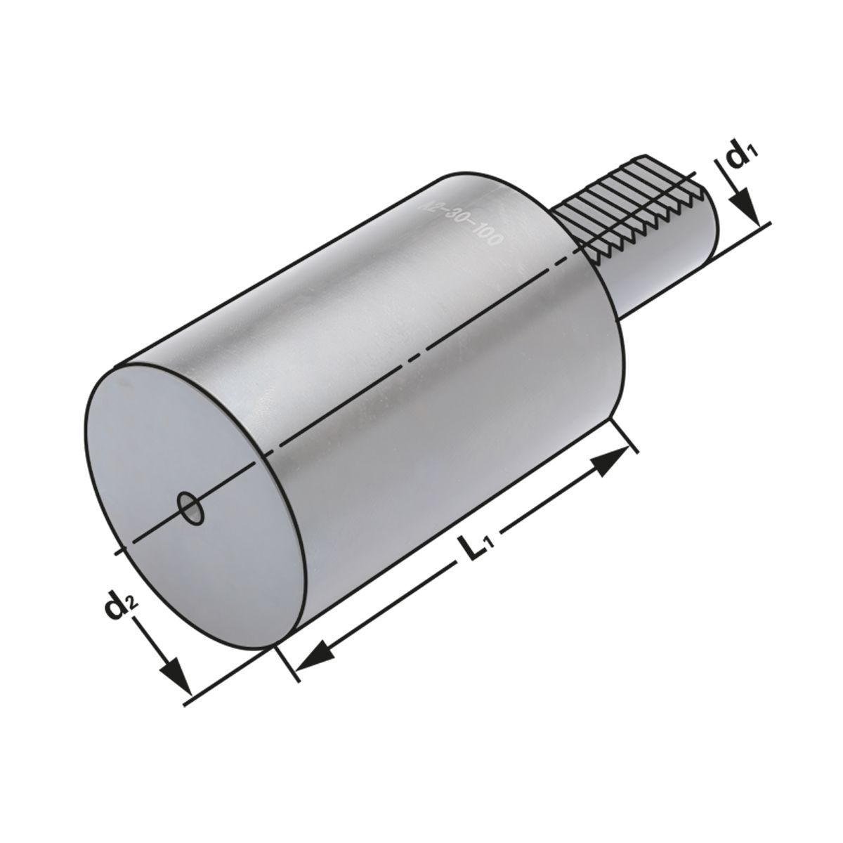 Werkzeughalter Rohling Form A2, rund 30-68-100 DIN 69880 (ISO 10889)