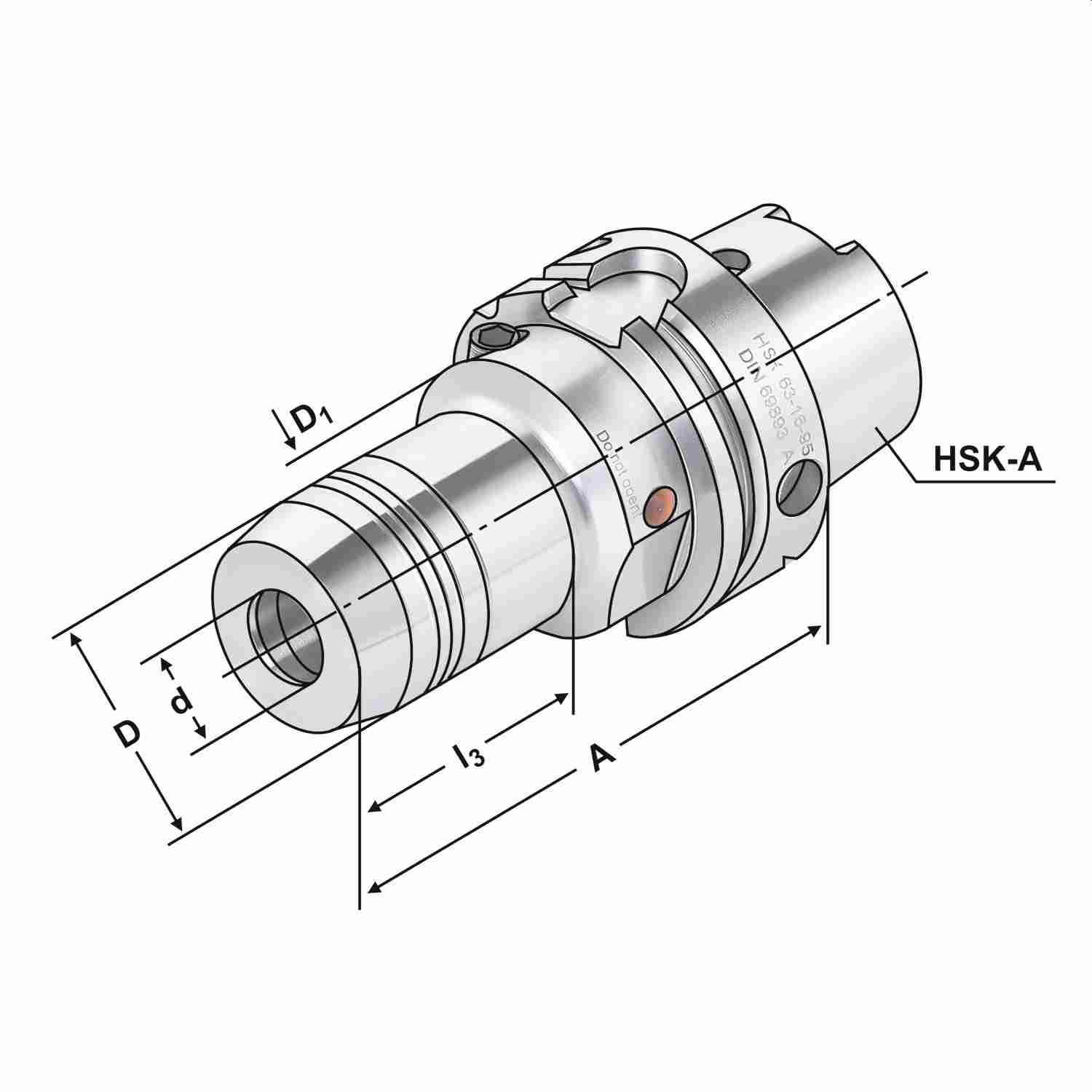 Hydro-Dehnspannfutter HSK 100-08-85 DIN 69893 Form A