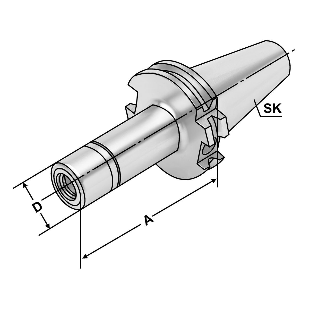 Spannfutter SK 40-1/10-90 KPS10 DIN 69871 AD