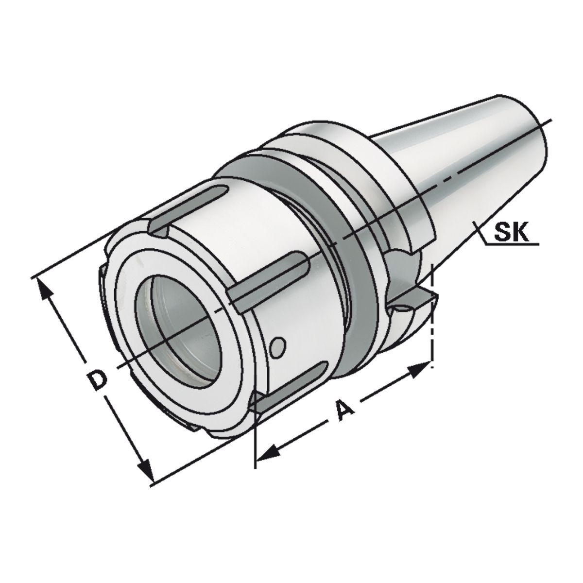 Spannfutter BT 40-2/16-70 OZ16 JIS B 6339 (MAS-BT) AD/B