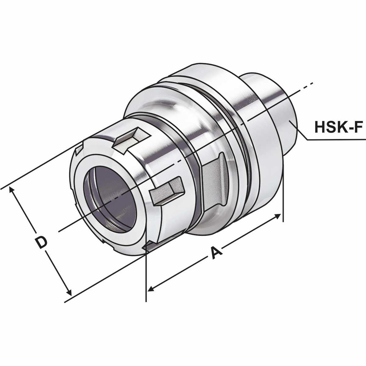 Spannfutter HSK 63-1/10-60 ER16 DIN 69893 Form F