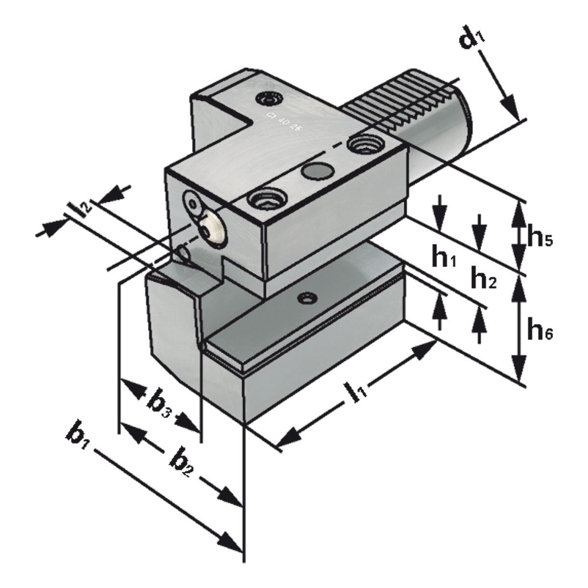 Axial-Werkzeughalter C1-40x25 DIN 69880 (ISO 10889)