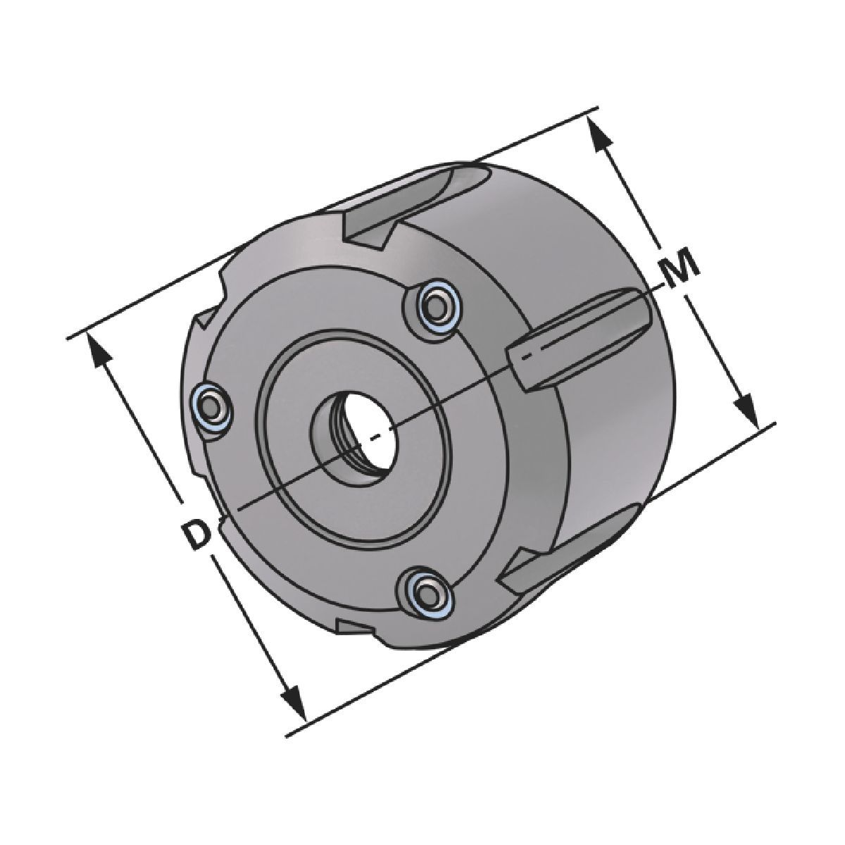 114-02-26_2 Spannmutter ER40 | 3-32 | mit Spritzdüsen für Dichtscheiben | DIN 6499 (ISO 15488)