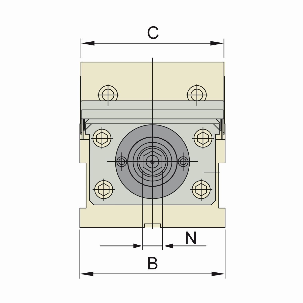 Präzisionsschraubstock AVQ-125G/HV mechanisch mit Spannkraftverstärker