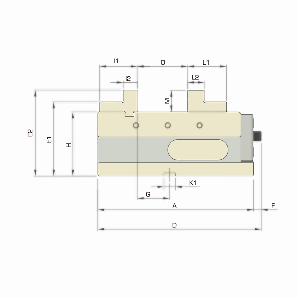 5-Achs Präzisionsschraubstock AEX 125G mechanisch mit Spannkraftverstärker