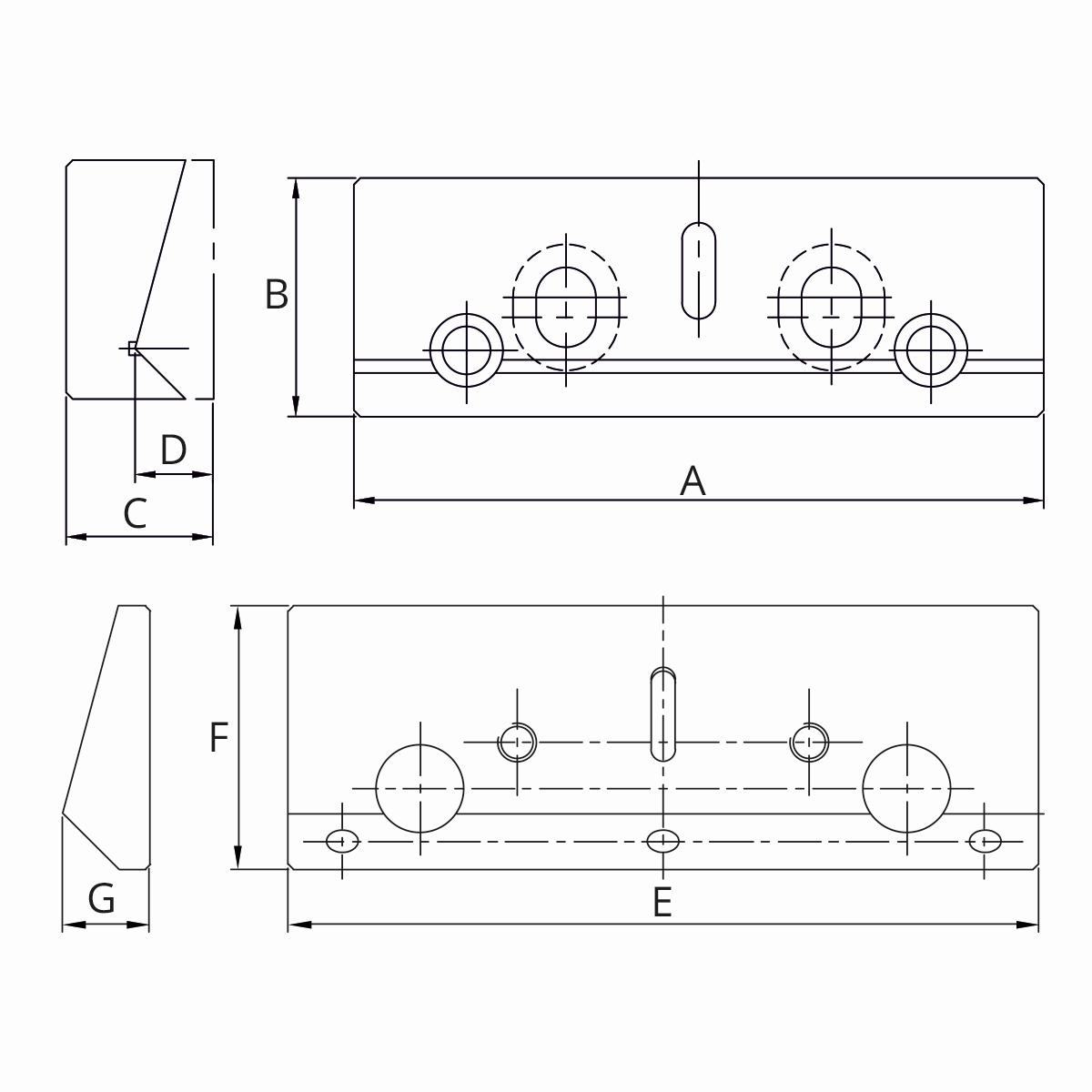 Niederzugbacken (Paar) für HP-80 | MP-80