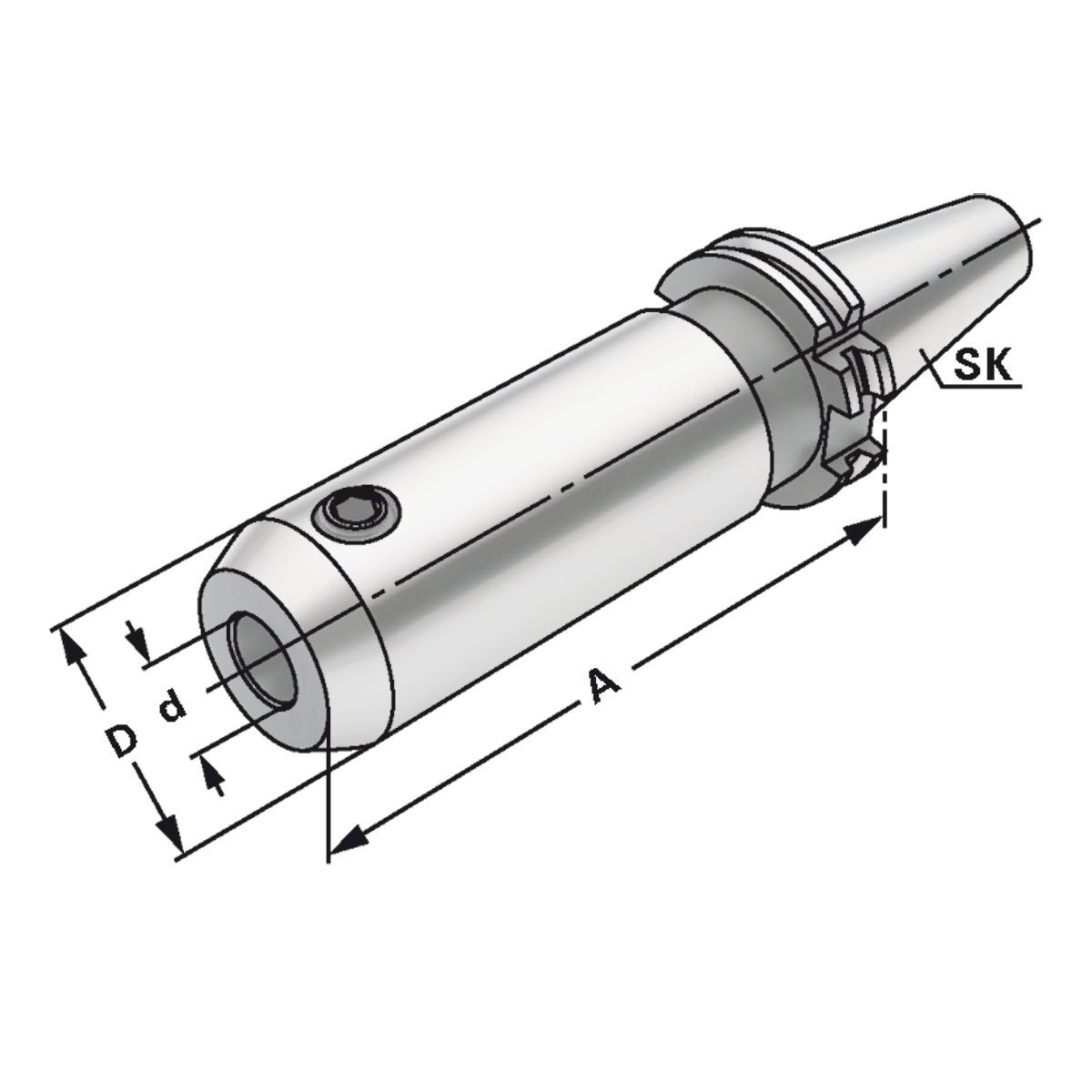 Fräseraufnahme SK 50-10-200 DIN 69871 AD/B