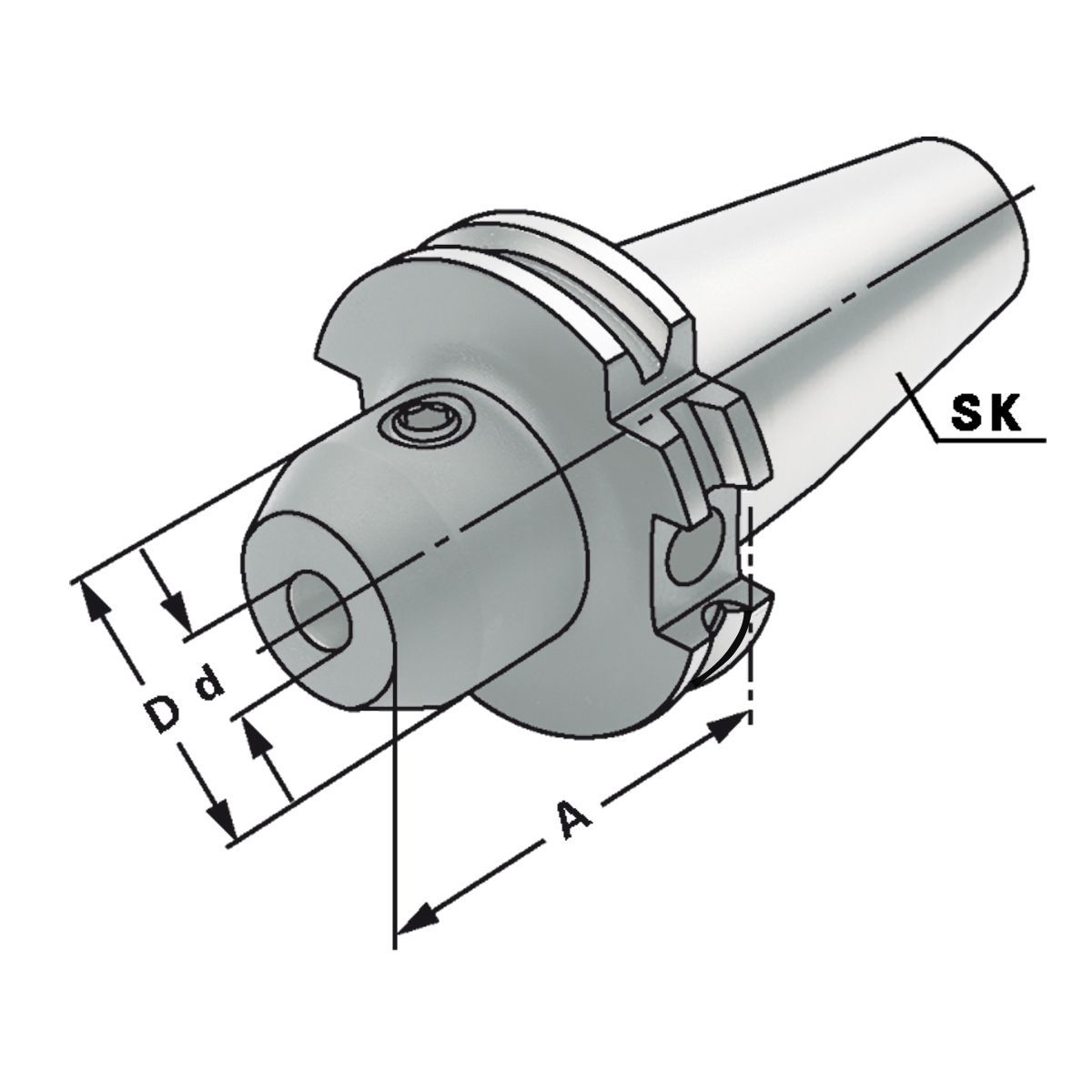 Fräseraufnahme SK 30-18-63 DIN 69871 AD