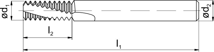 Zeichnung-Gewindefr-ser VHM Hochleistungs Gewindefräser IK