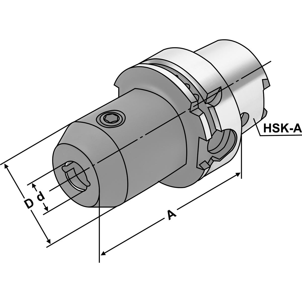 Fräseraufnahme HSK 63-06-65 mit Kühlkanälen