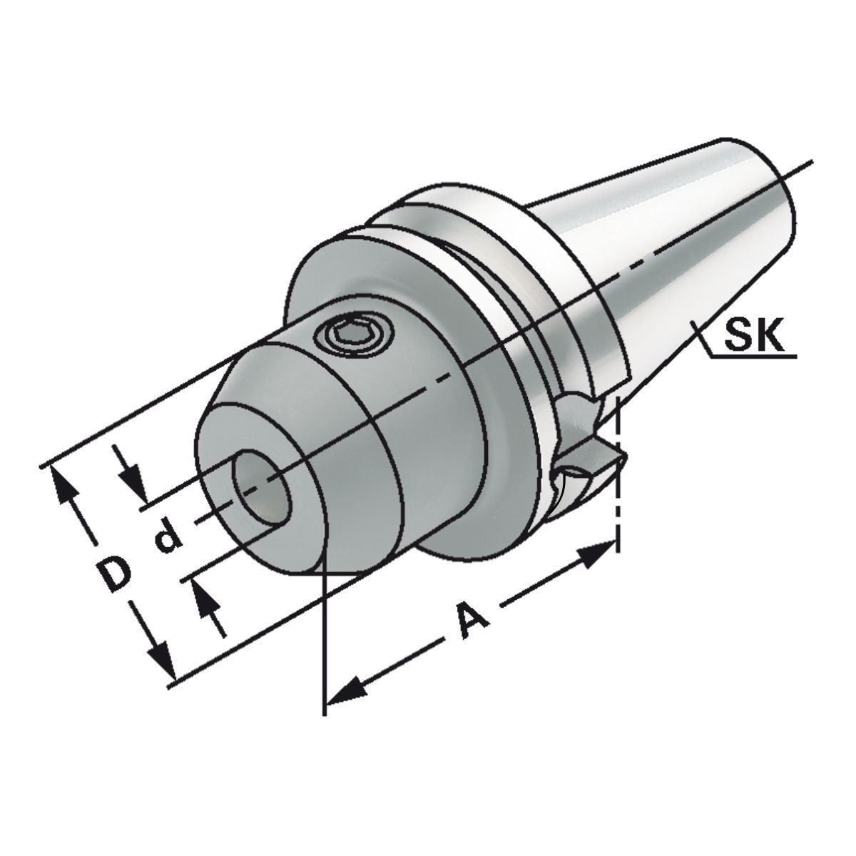 Fräseraufnahme BT 40-10-100 JIS B 6339 (MAS-BT) AD/B