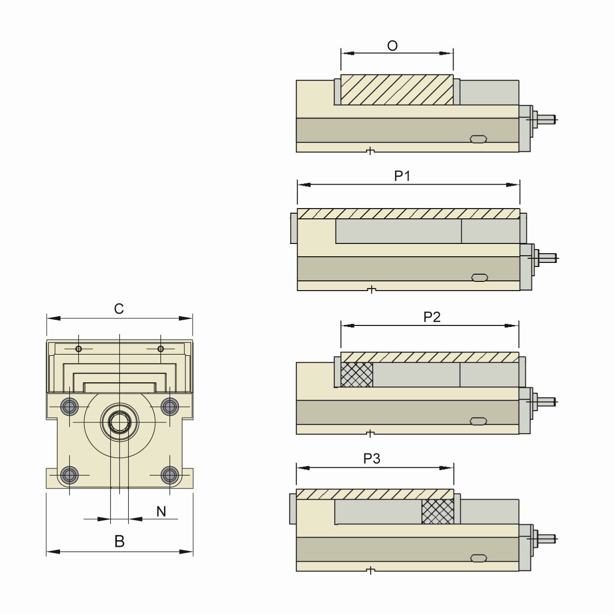 Präzisionsschraubstock AVC-160G/HV mechanisch