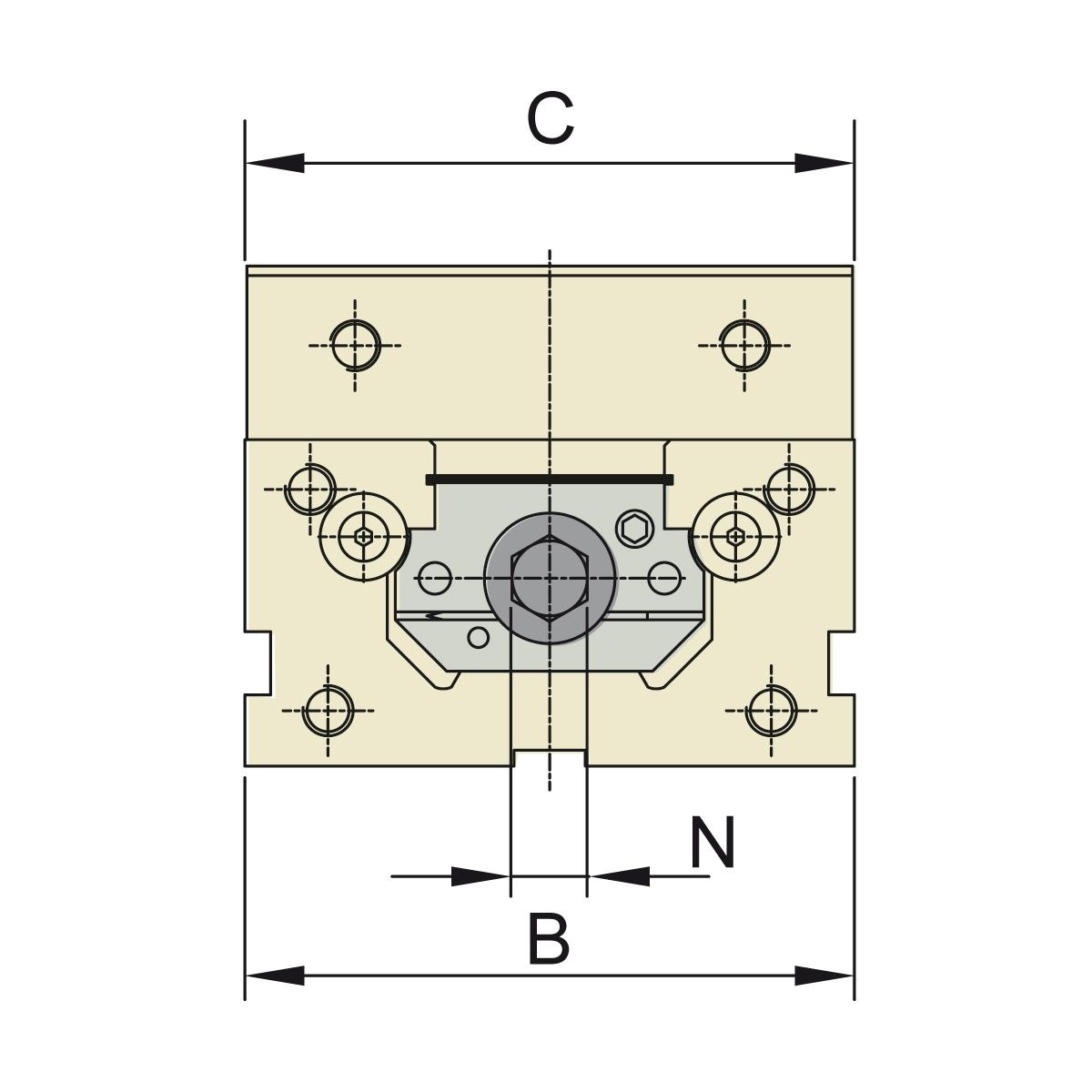 Doppelspannstock TLD-60G/HV mechanisch