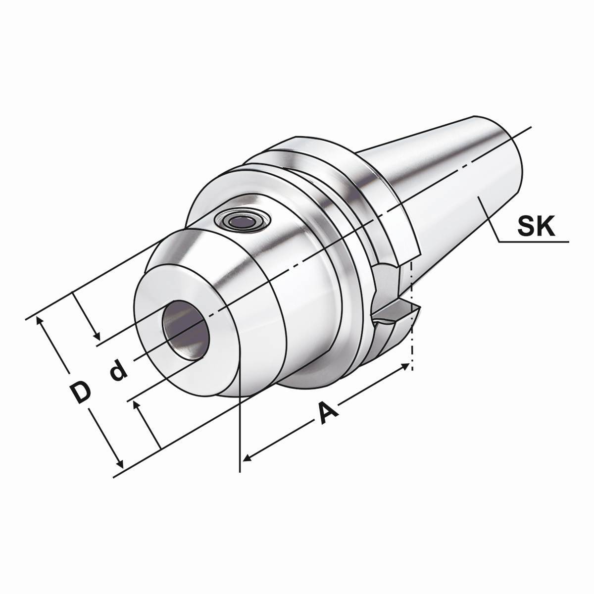 Fräseraufnahme BT 40-06-50 JIS B 6339 (MAS-BT) AD/B