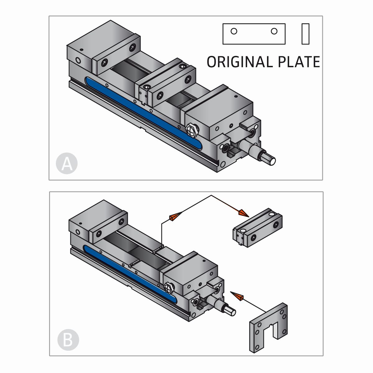 Doppelspannstock ALD-60G/HV mechanisch