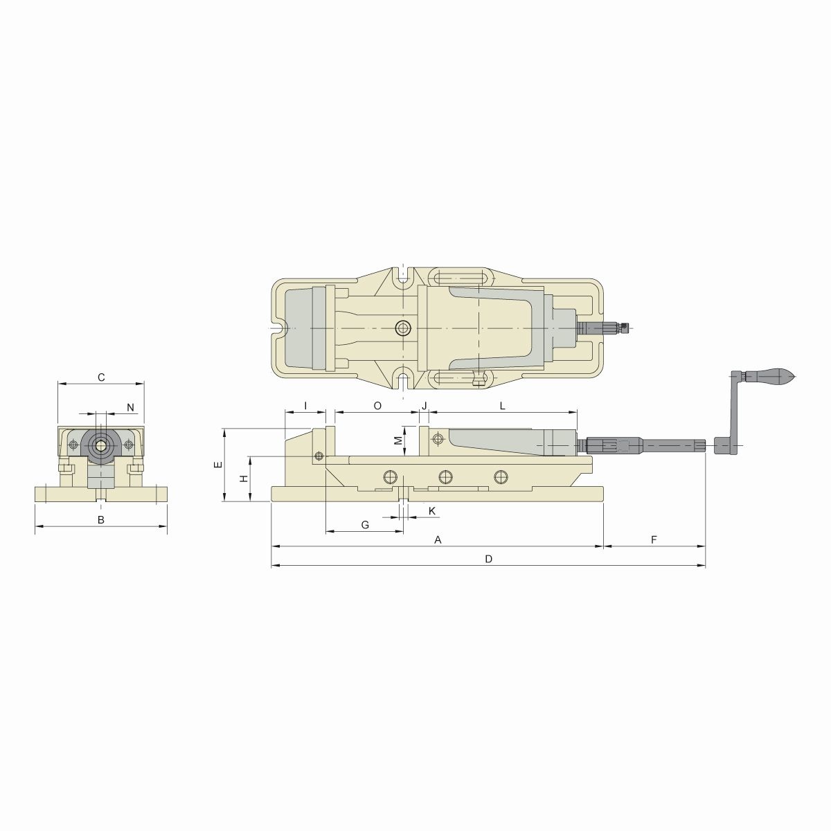 Präzsionsschraubstock HP-60A hydraulisch