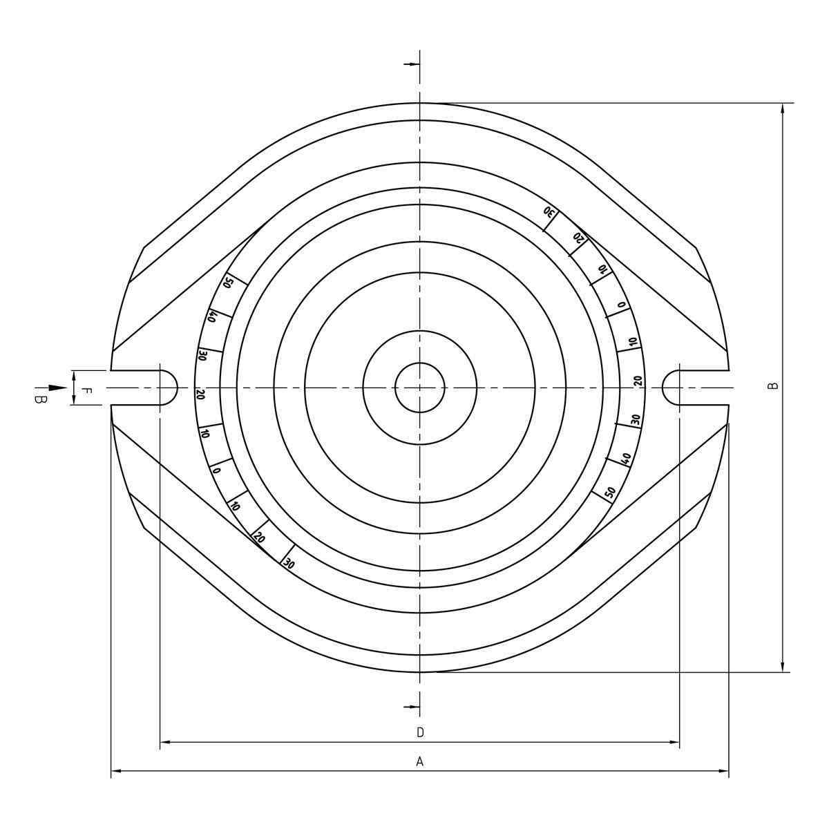 Drehplatte für Maschinenschraubstock HP-50 / MP-50