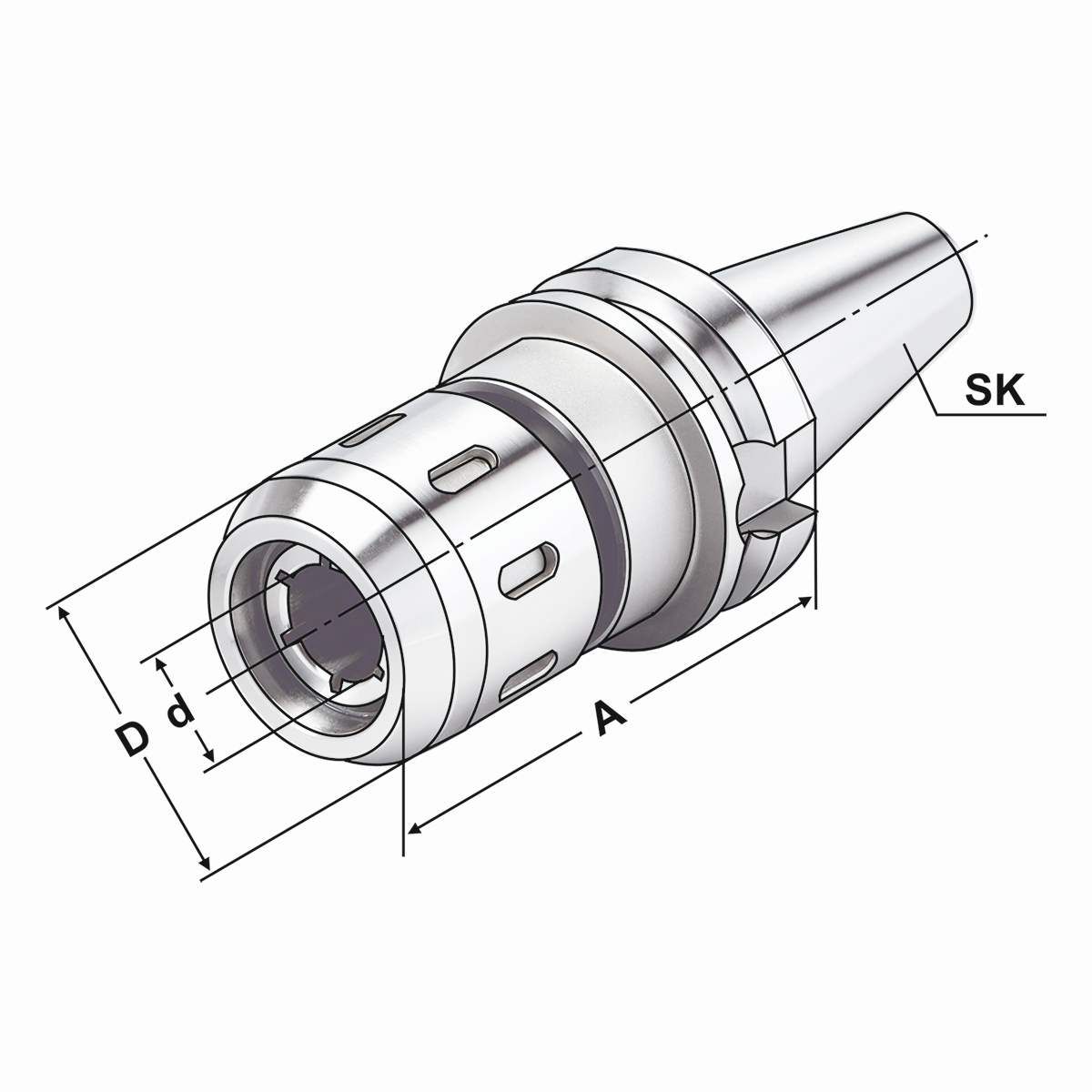 Hochleistungs-Kraftspannfutter BT 40-32-90 JIS B 6339 (MAS-BT) AD/B