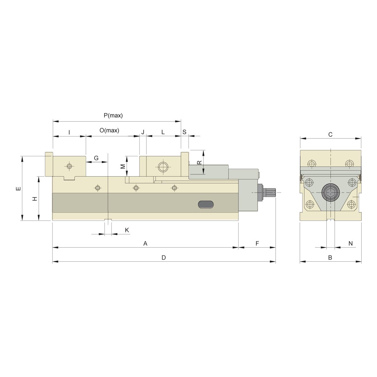 Präzisionsschraubstock AVL-100G/HV mechanisch