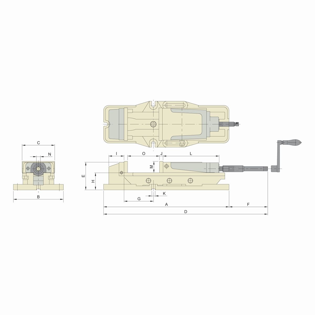 Präzisionsschraubstock MP-60A mechanisch mit Spannkraftverstärker