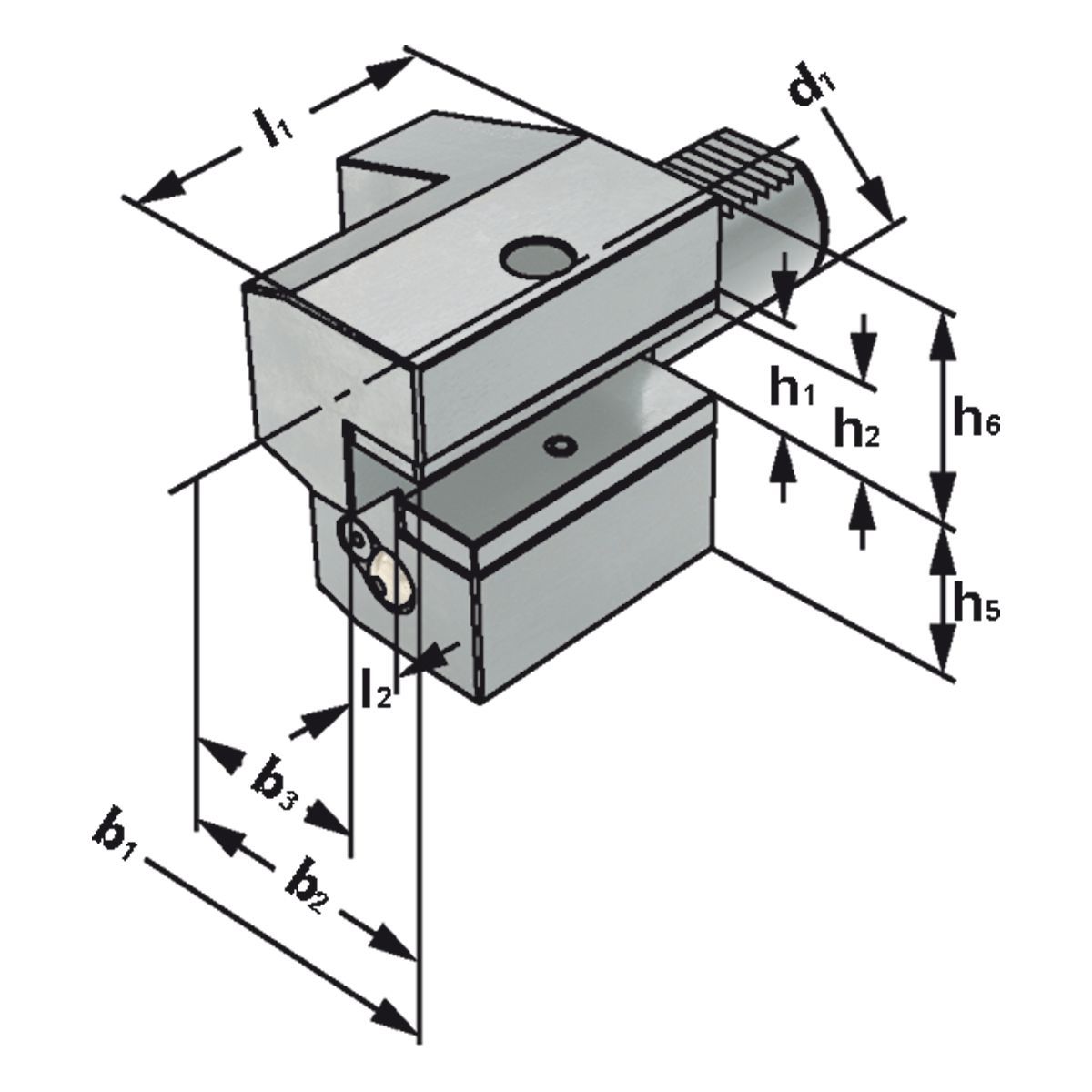 Axial-Werkzeughalter C3-25x16 DIN 69880 (ISO 10889)