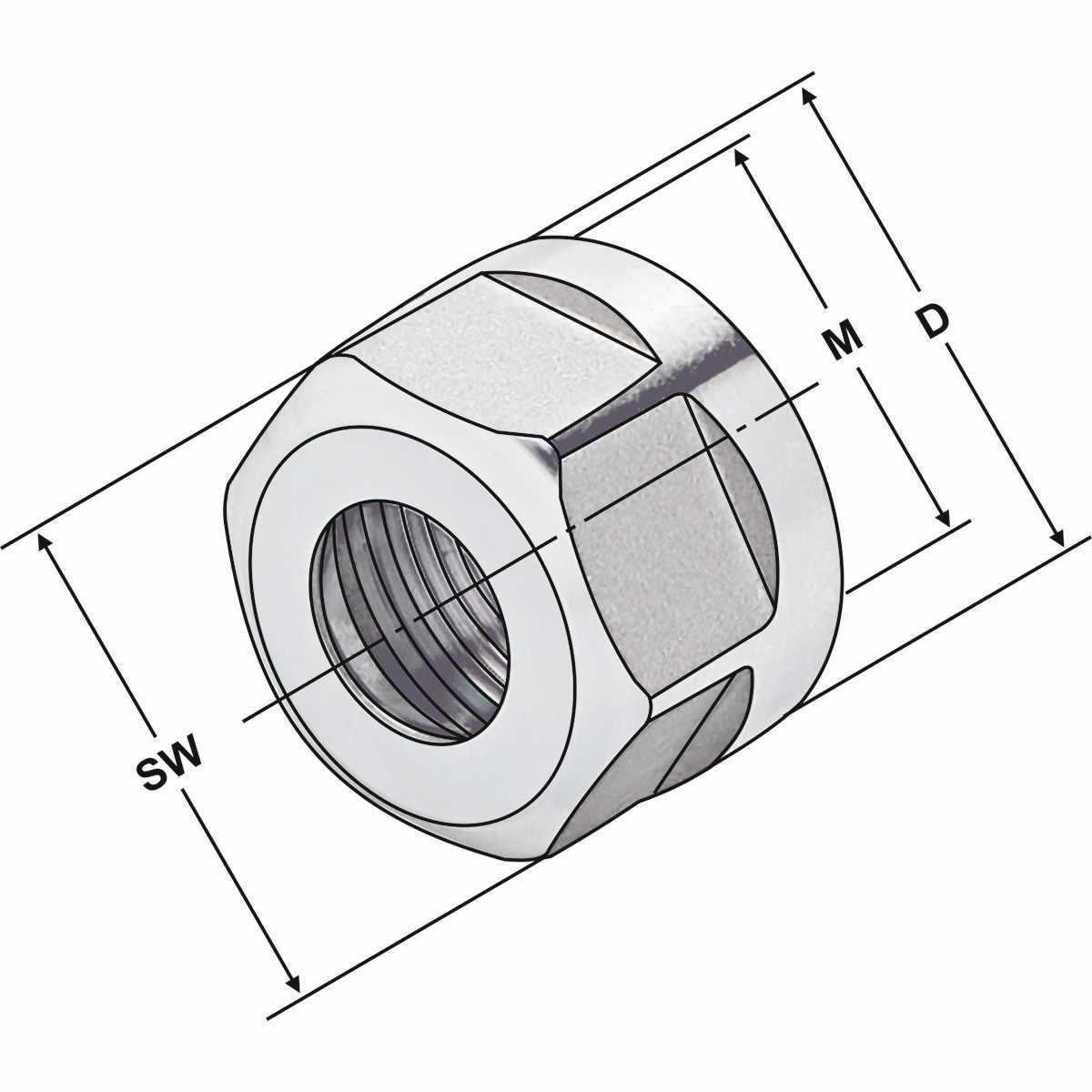 Spannmuttern ER20 | 1-13 | SW30 | gewuchtet DIN 6499 (ISO 15488)