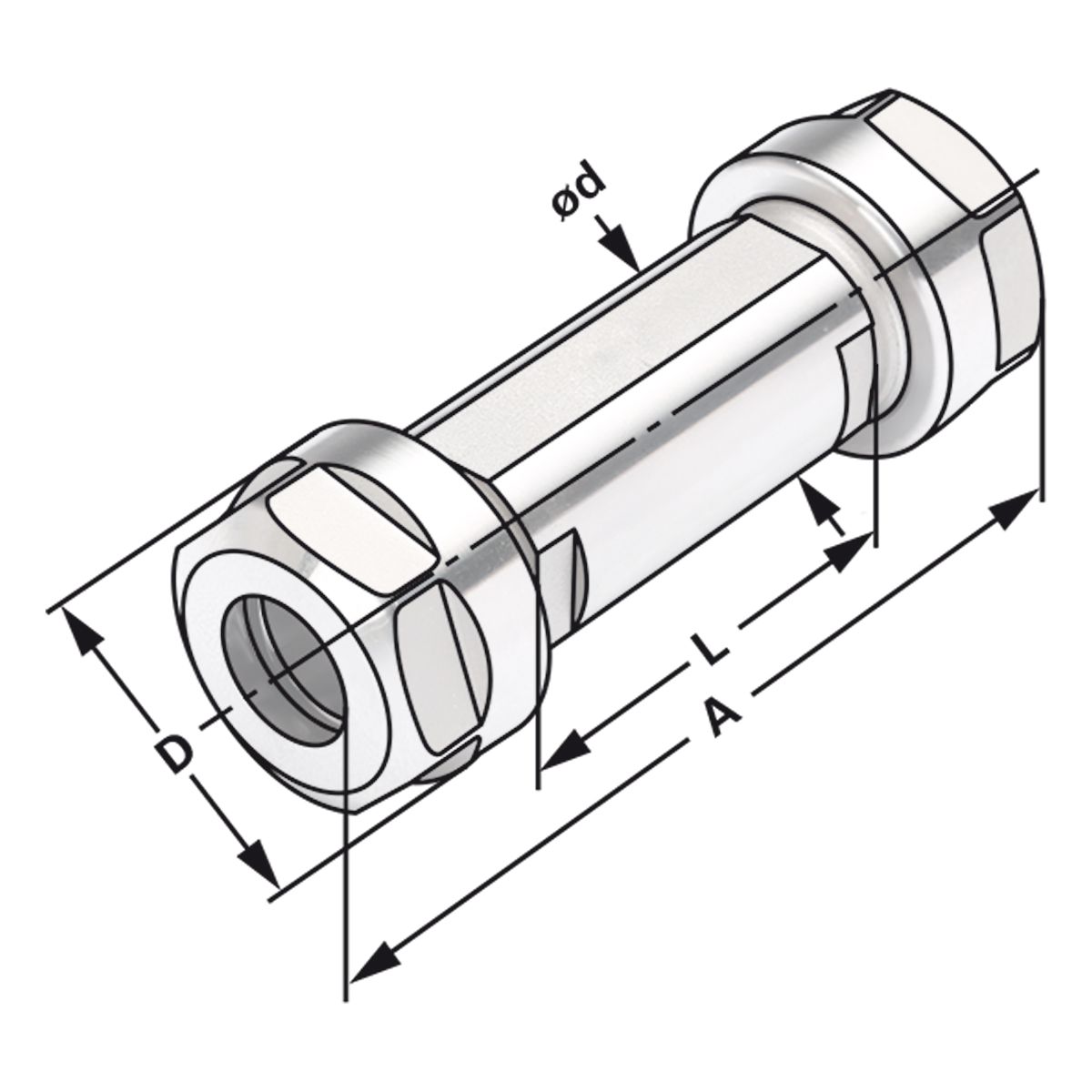 120-02-B-13_2 Doppel-Spannzangenhalter ER20-1/13-98 | Ø = 25