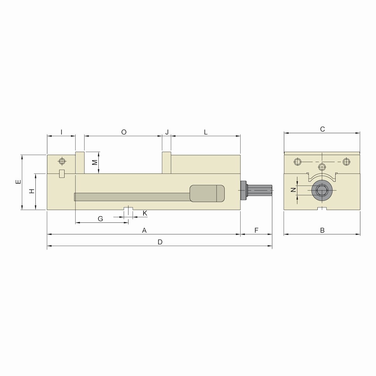 Präzisionsschraubstock AMC-60G/HV mechanisch