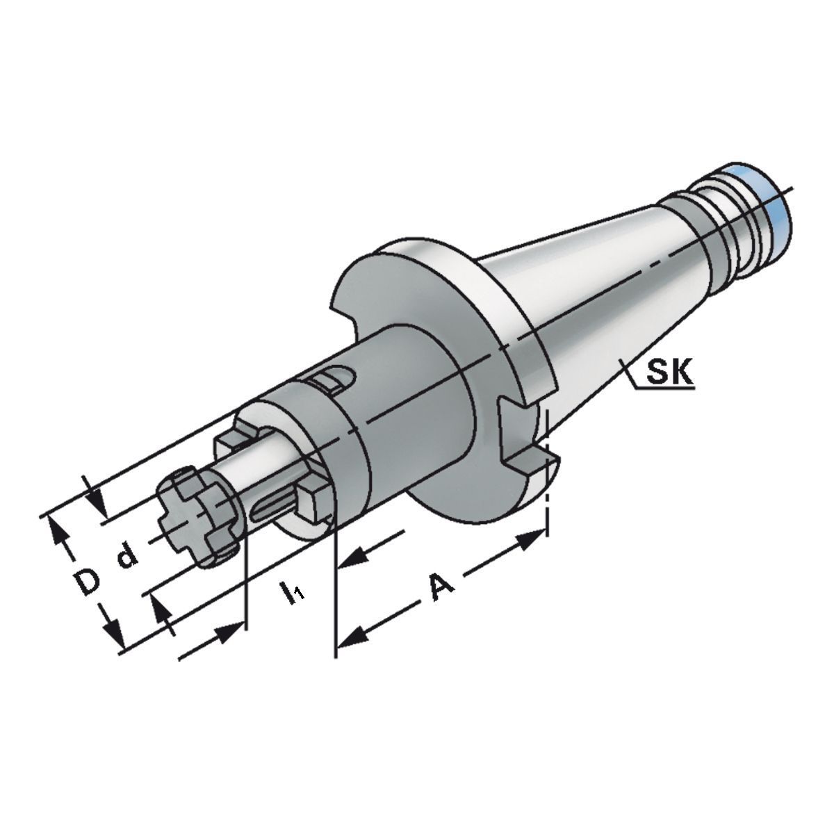 Kombi-Aufsteckfräserdorn SK 40-40-52 DIN 2080