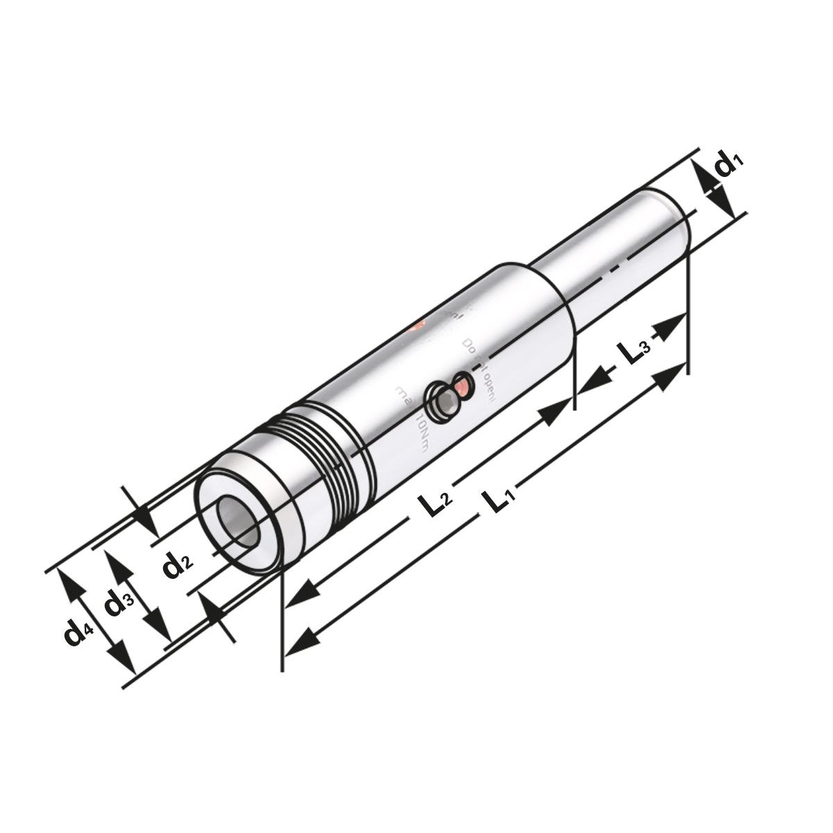 Hydro-Dehnspannfutter 32 - 16 - 140 mit Zylinderschaft