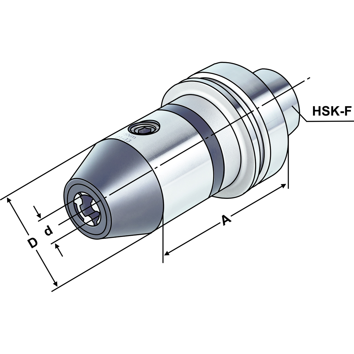 F63-15-13_2 CNC-Bohrfutter HSK 63-1/13-110 DIN 69893 Form F