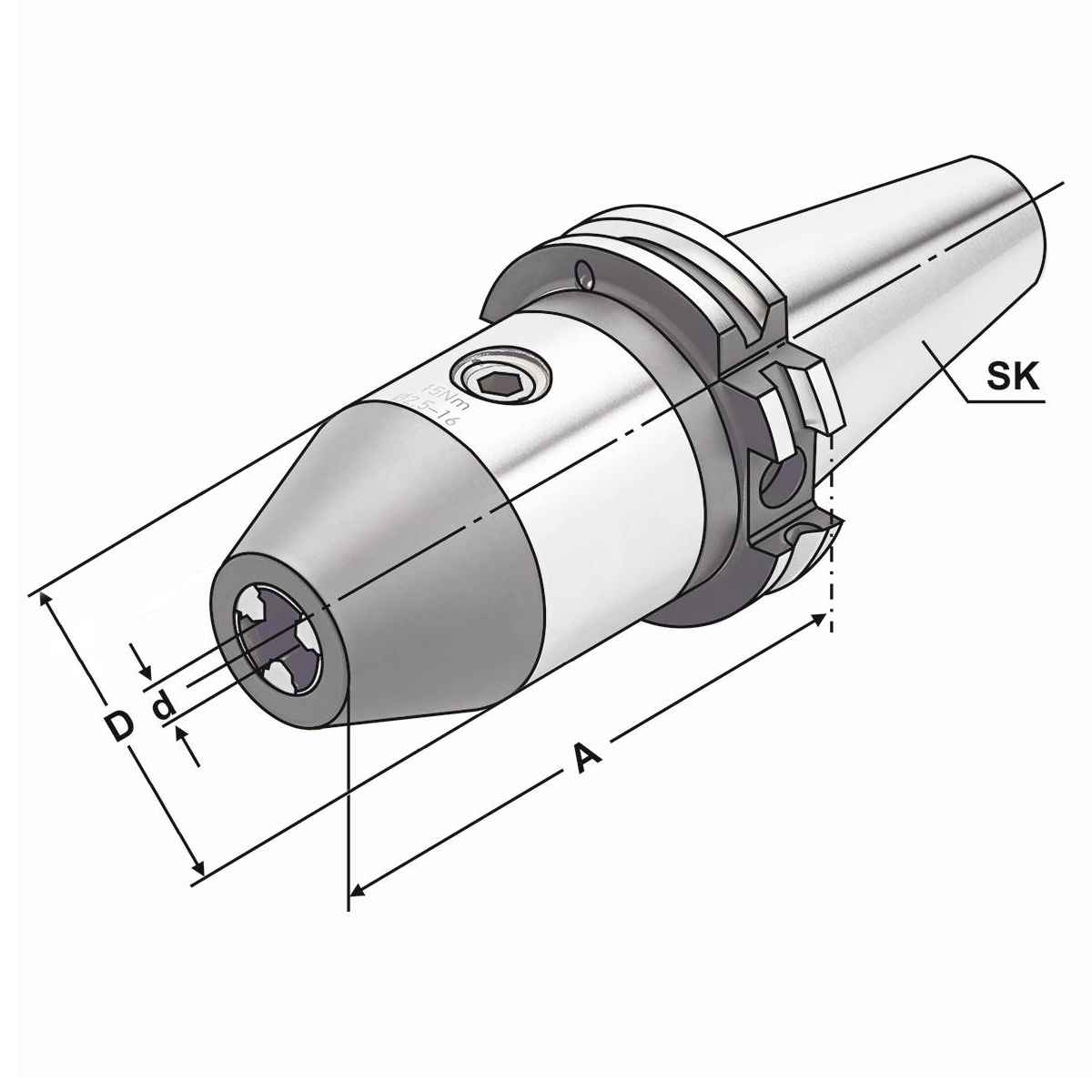 CNC-Bohrfutter SK 30-0/8-70 DIN 69871 AD