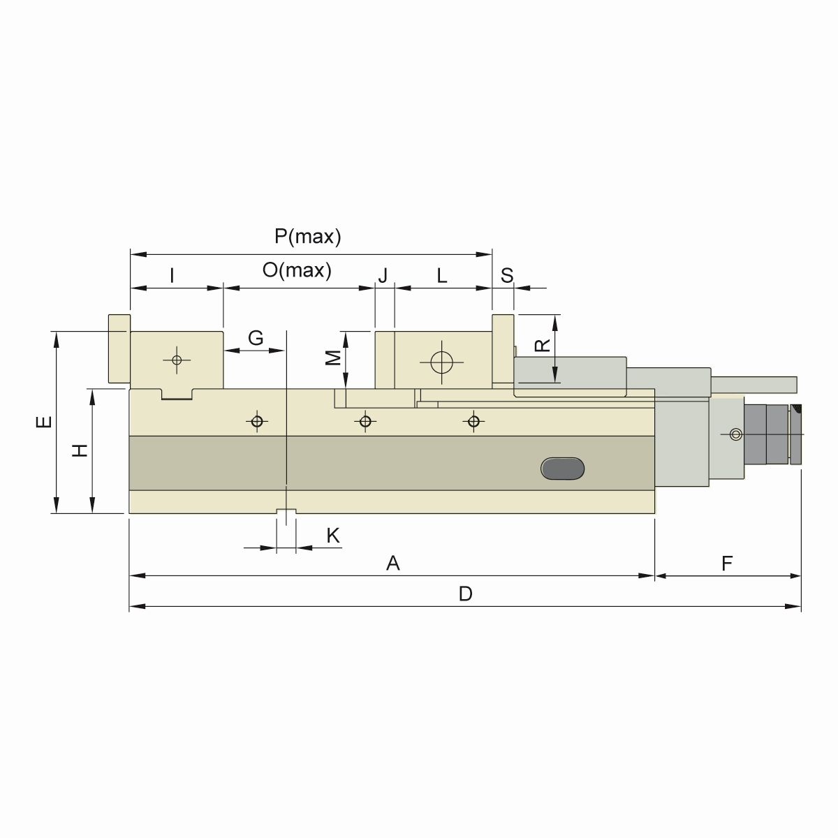 Präzisionsschraubstock AVQ-200G/HV mechanisch mit Spannkraftverstärker