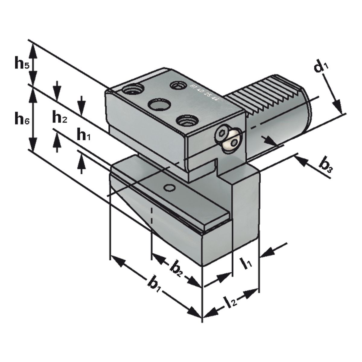 Radial-Werkzeughalter B1-16x12x24 DIN 69880 (ISO 10889)