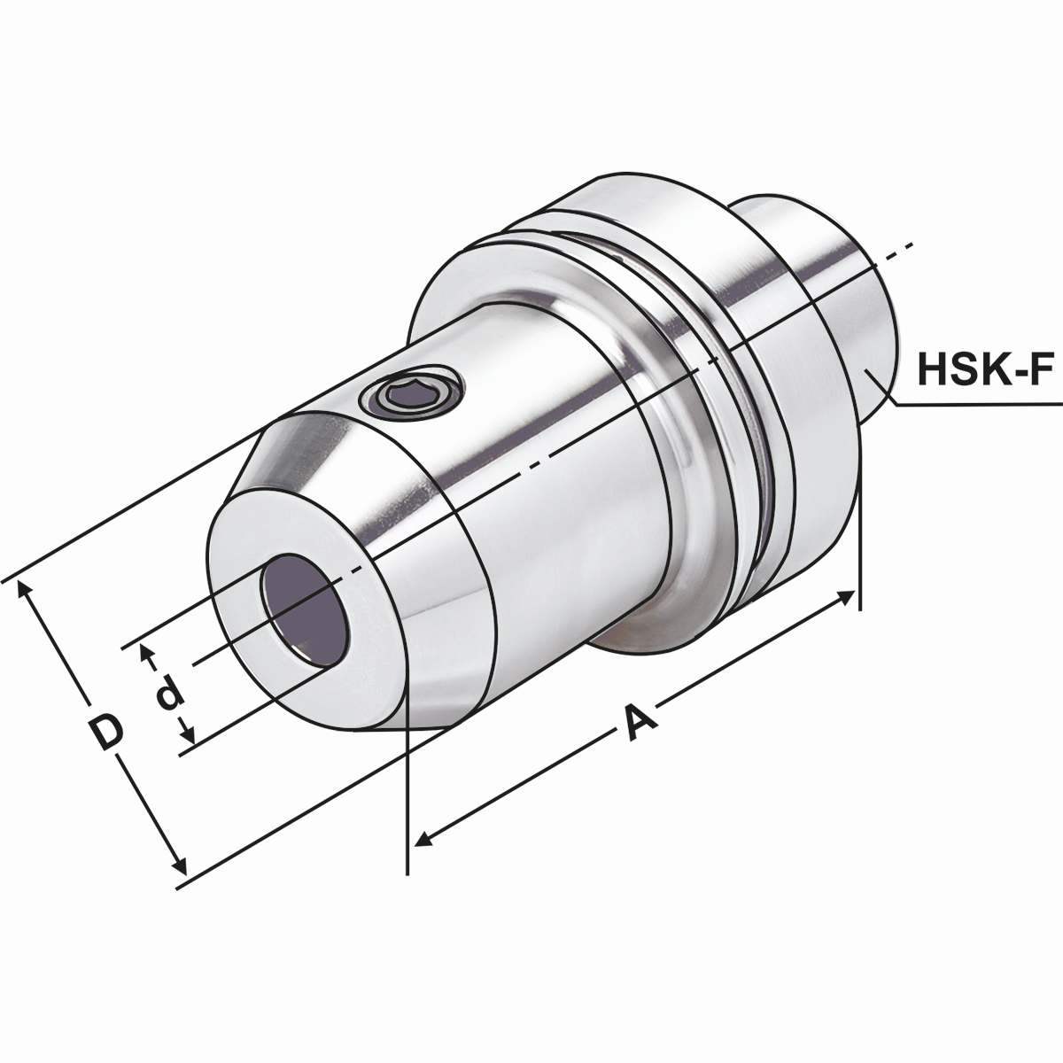 Fräseraufnahmen HSK 63-08-65 DIN 69893 Form F