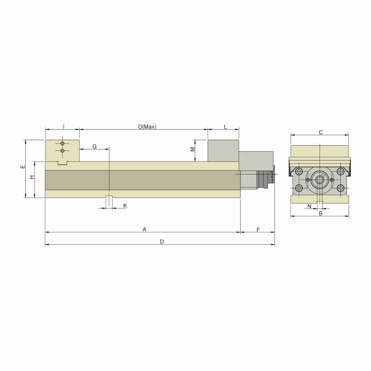 Präzisionsschraubstock AVK-160 mechanisch mit Spannkraftverstärker