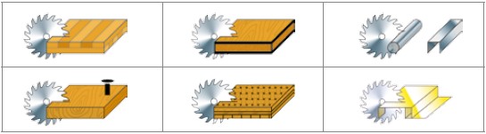 Universal-Kreissägeblatt Ø210 mm TF negativ / NE