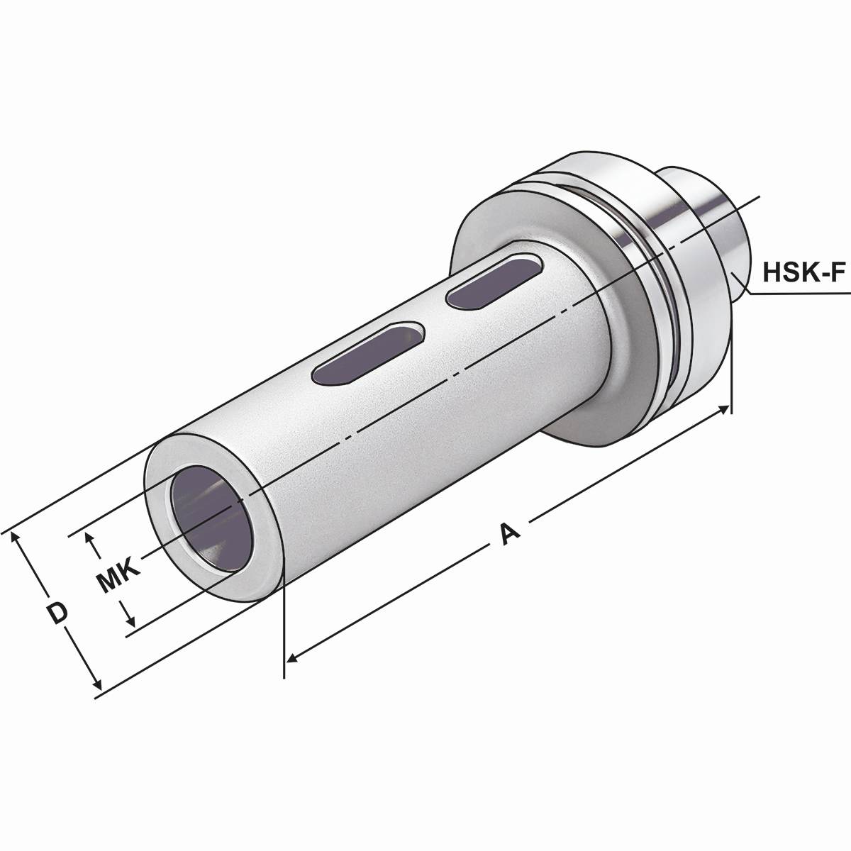 Zwischenhülsen HSK 63-1-100 DIN 69893 Form F