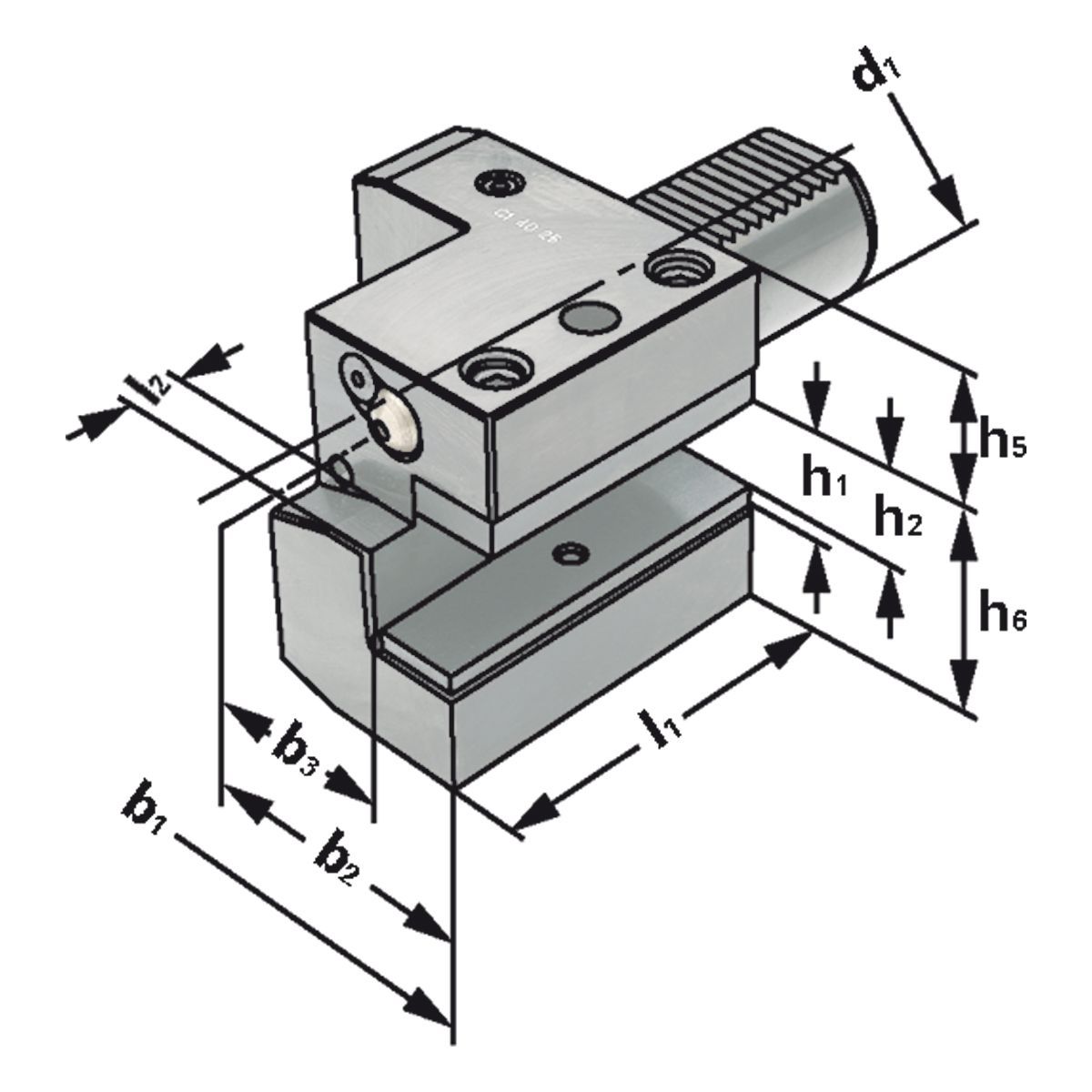 Axial-Werkzeughalter C1-25x16 DIN 69880 (ISO 10889)
